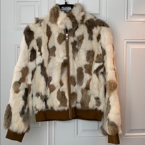 Gorgeous fur bomber jacket / coat